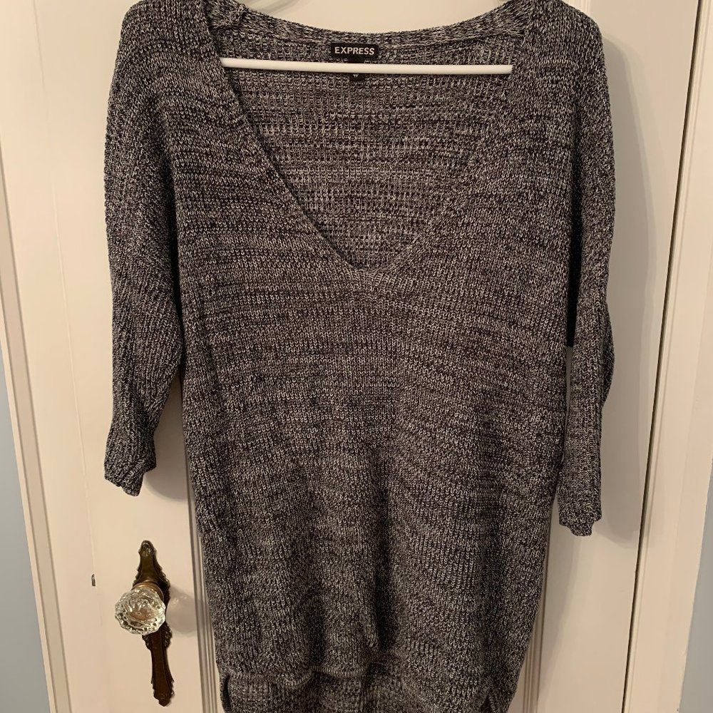 Express Slouchy Grey Sweater